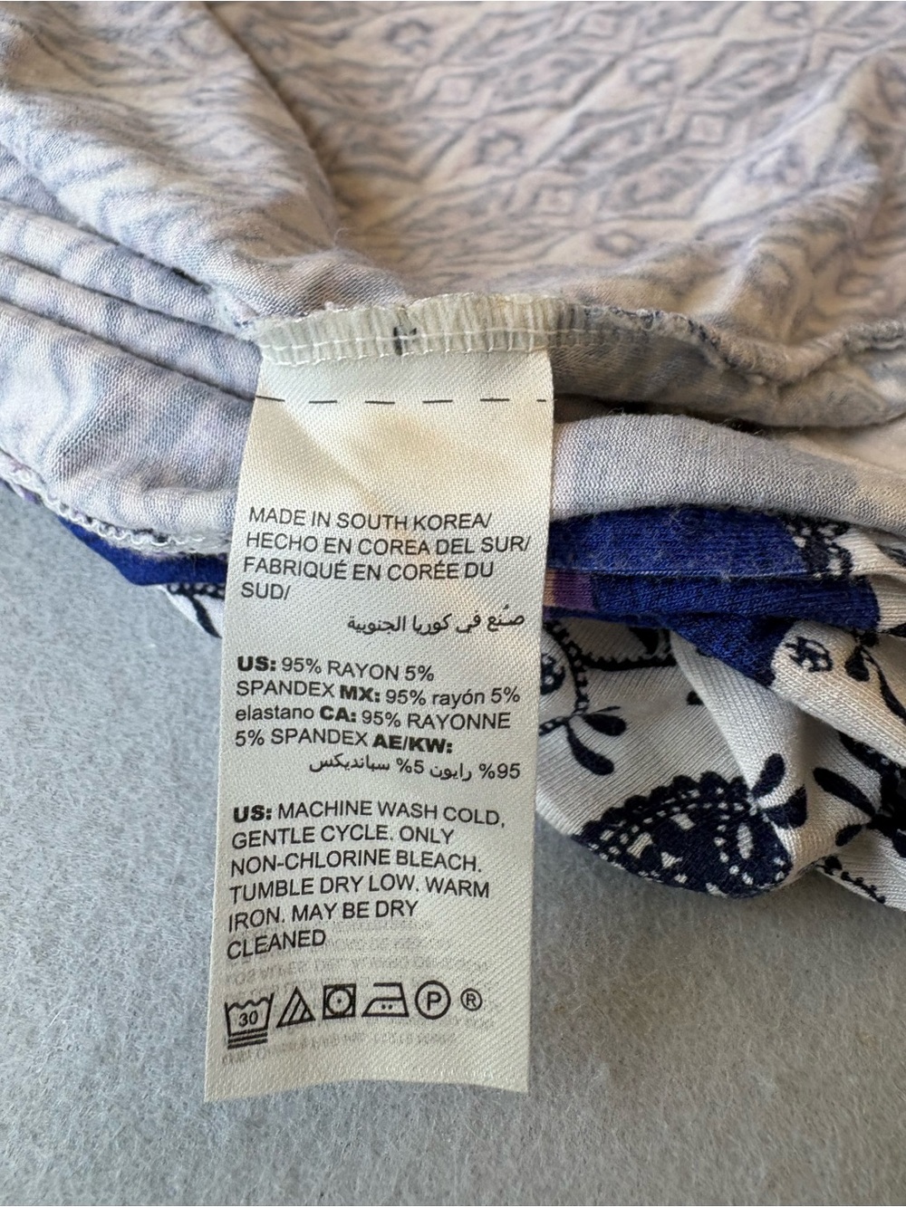 Chico's Maxi Skirt Vertical Geometric Stripes Elastic Waist Sz 4/6 (Chicos Sz 0) - Picture 6 of 7